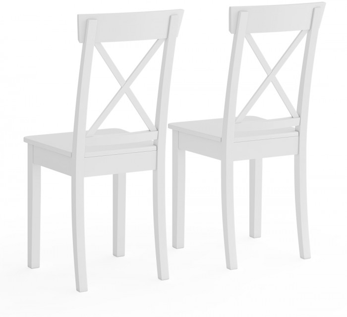 Два стула Мебель--24 Гольф-14 разборных, цвет белый, деревянное сиденье белое, ШхГхВ 41х42х95 см., от пола до верха сиденья 47 см.