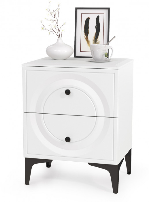 Валенсия Спальня № 04, цвет ЛДСП белый шагрень/МДФ белый шагрень/ткань велутто 19, ортопед есть, сп. м. 1600х2000 мм., б/м