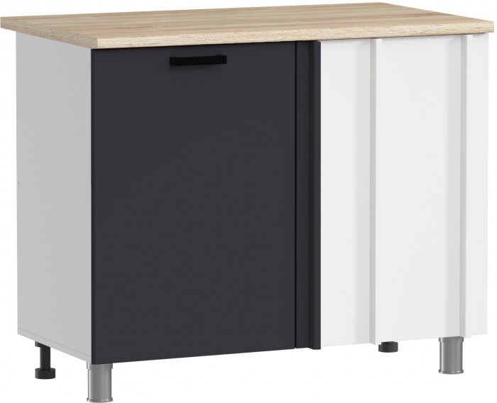 МК Аленушка НПУ 1000 Лаванда Сталь, скоба черный (без столешницы)