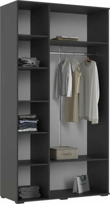 Норд Композиция Шкафов с антресолями + Терминал, Графит/Графит