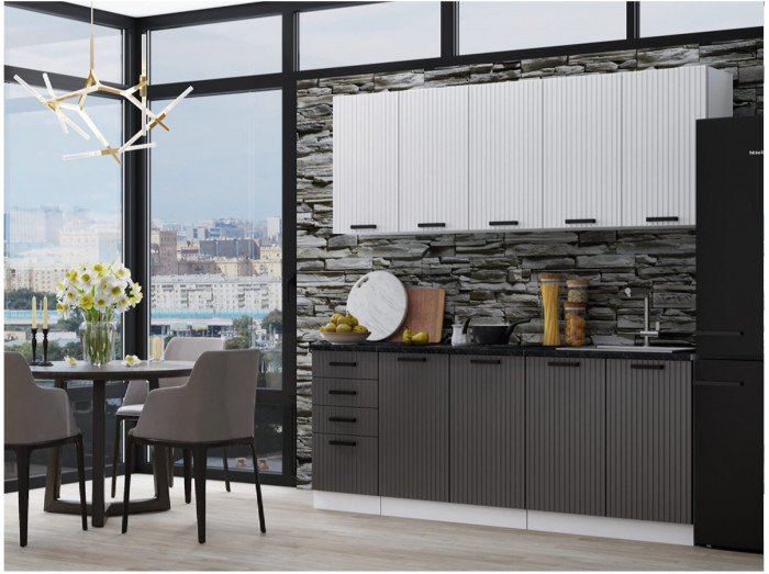 Кухня Вельвет 2000 (Капучино софтач, Белый)