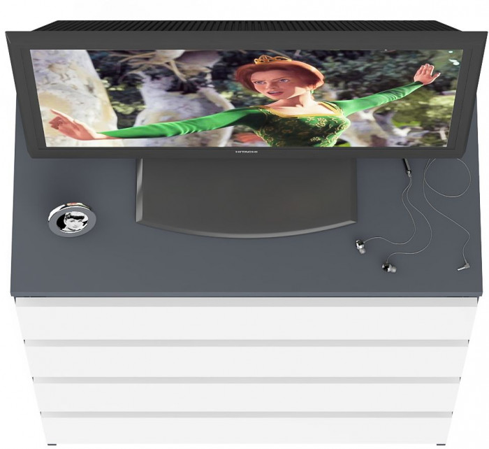 Мори Комод МК800.4, графит/белый