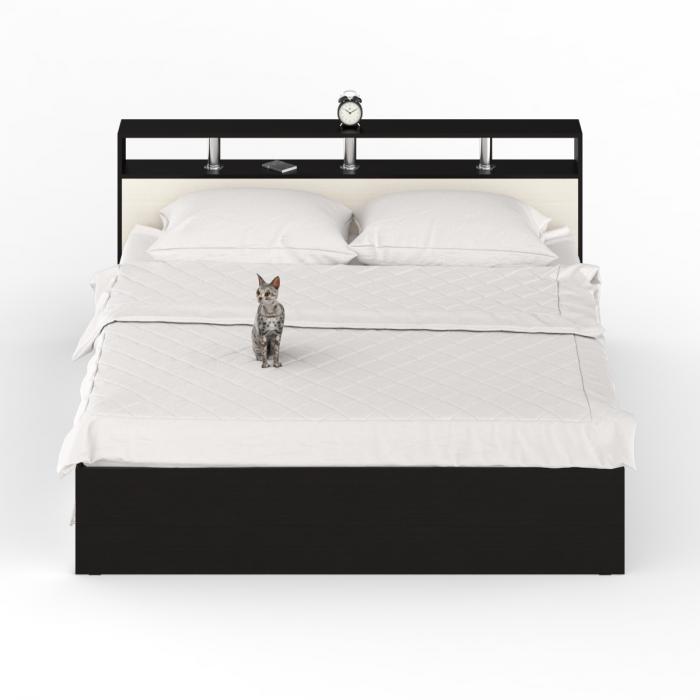 Камелия Кровать с ящиками 1800, венге/дуб лоредо