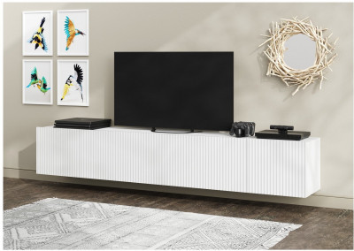 Тумба ТВ Сканди (Белый / Белый глянец)