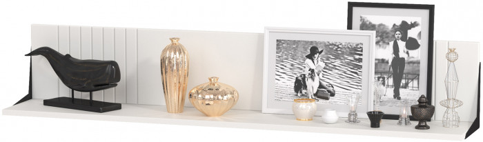 Валенсия Гостиная № 053, цвет ЛДСП белый шагрень/МДФ белый шагрень, ШхГхВ 266,2х38,3х210 см.