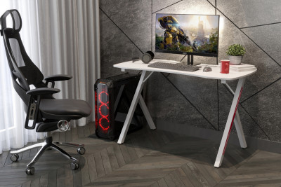 Два игровых стола Мебель--24 GT-2310, цвет белый, ШхГхВ 240х60х73 см.(регулировка высоты столов от 72,5 см. до 73,5 см.)