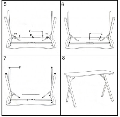 Два игровых стола Мебель--24 GT-2310, цвет белый, ШхГхВ 240х60х73 см.(регулировка высоты столов от 72,5 см. до 73,5 см.)