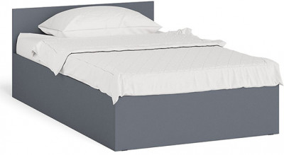 Мори Кровать 1200, цвет графит, ШхГхВ 123,5х203,5х70 см., сп.м. 1200х2000 мм., без матраса, основание есть