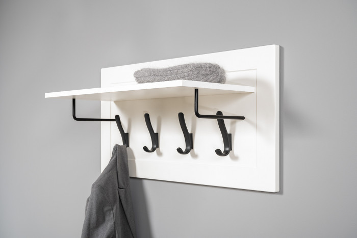 Остин Прихожая 44, цвет белый шагрень/дуб крафт золотой, ШхГхВ 160х41,9х210 см., универсальная сборка