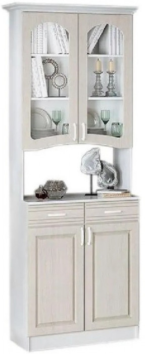 Буфет Констанция 2-х створчатый (Белый матовый / Джинс)