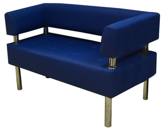 Диван Бизнес 200, экокожа, синий