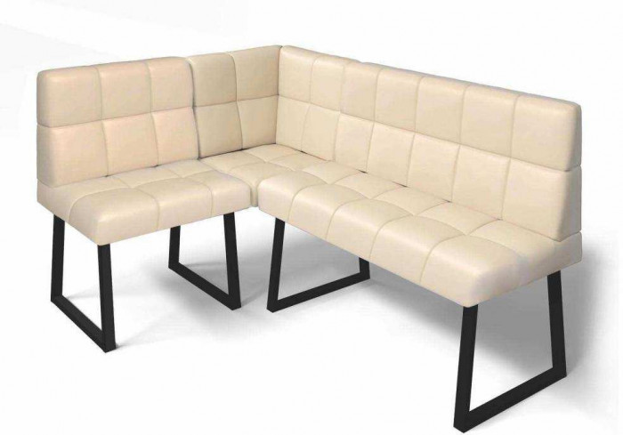 Модульный угловой диван Реал Крем/Черный муар