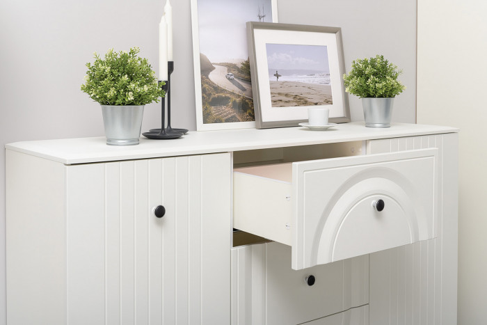 Валенсия Спальня № 17, цвет ЛДСП белый шагрень/МДФ белый шагрень, ортопед есть, сп. м. 1600х2000 мм., б/м