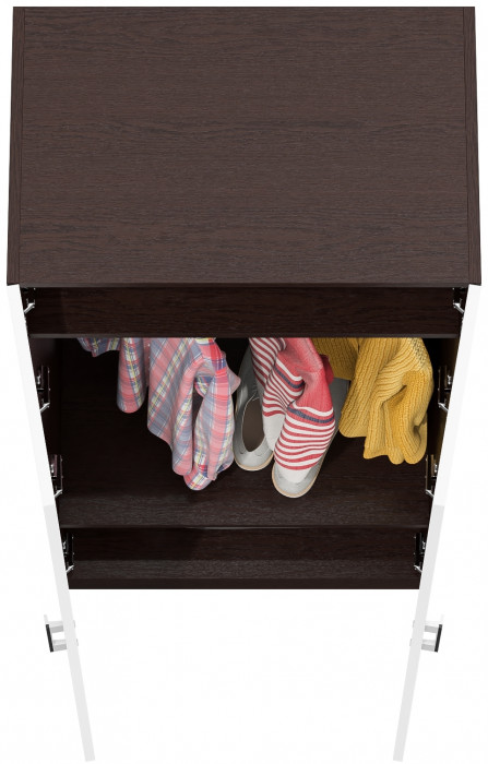 Шкаф С-МД-СК9Ш к компьютерному столу С-МД-СК9, цвет венге/белый шагрень, ШхГхВ 70х45х160 см.