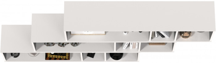 Сидней 15.57 Полка 3 штуки, белый/чёрный