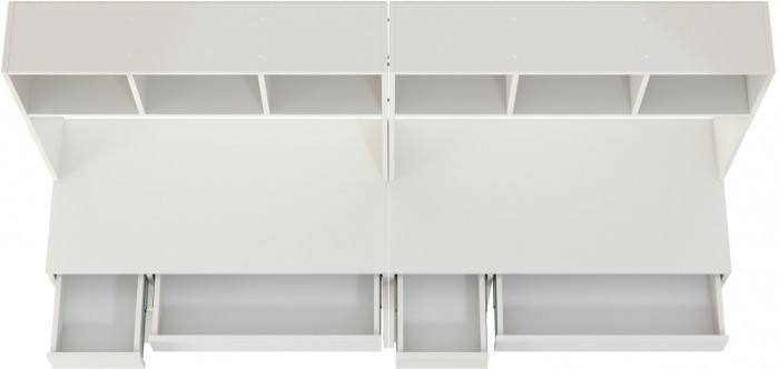 компьютерный стол Комфорт 12.77F + компьютерный стол Комфорт 12.77F, белый шагрень