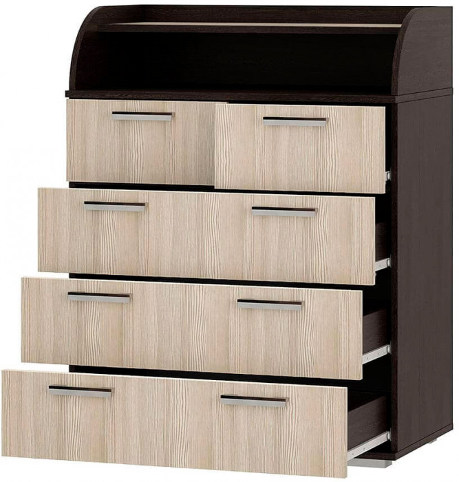 Комод "Стандарт №1" NEW (800х1020х460) венге/лоредо