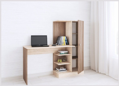 Компьютерный стол Квартет-6 ясень шимо/дуб сонома