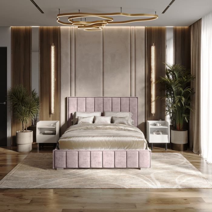 Кровать с подъемным механизмом Мирабель КР-11 (1,4м), Шарли пинк