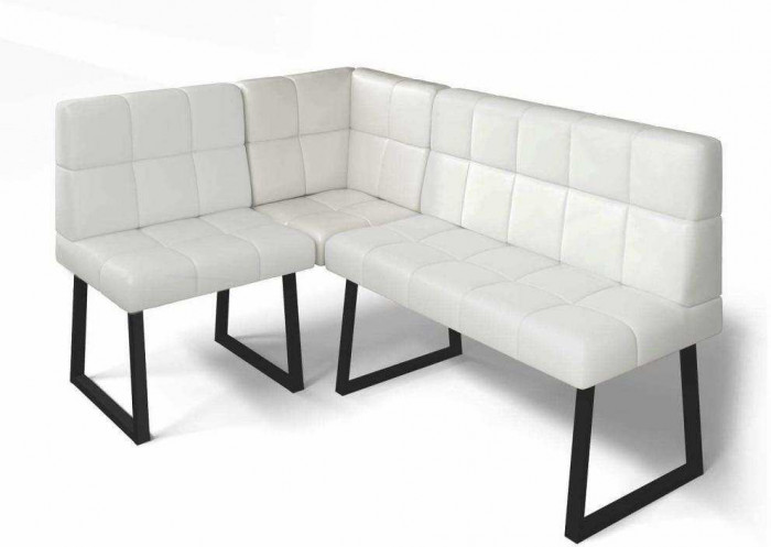 Модульный угловой диван Реал Милк/Черный муар