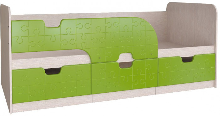 Кровать детская "Минима" 1860 (1892х770х850) дуб атланта/лазурь