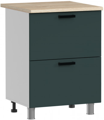 МК Аленушка Н2Я 600 Лаванда Изумруд, скоба черный (без столешницы)