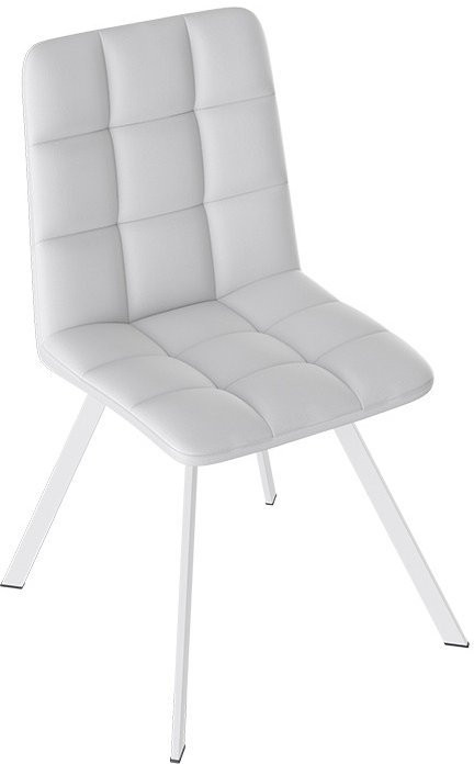 Бруно Стул (паук Т2) (Белый муар/Кожзам Бежевый)