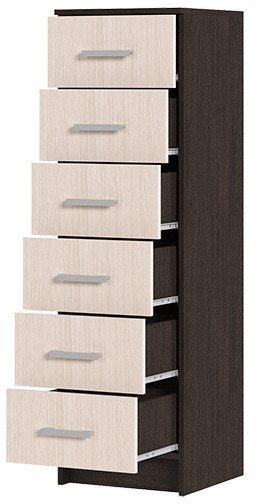 ГАРМОНИЯ КМ 602 комод 6 ящиков (0,4х1,34х0,408) венге/белфорт