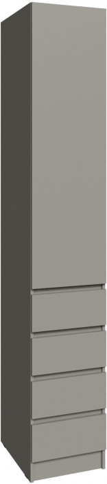 Шкаф Мадрид (0,4) с 4 ящ. без ручек, Мокко