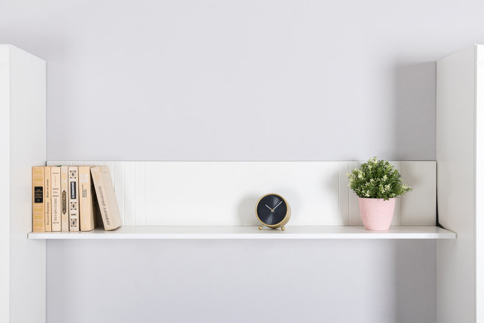 Валенсия Гостиная № 056, цвет ЛДСП белый шагрень/МДФ белый шагрень, ШхГхВ 188,1х38,3х225,2 см., универсальная сборка