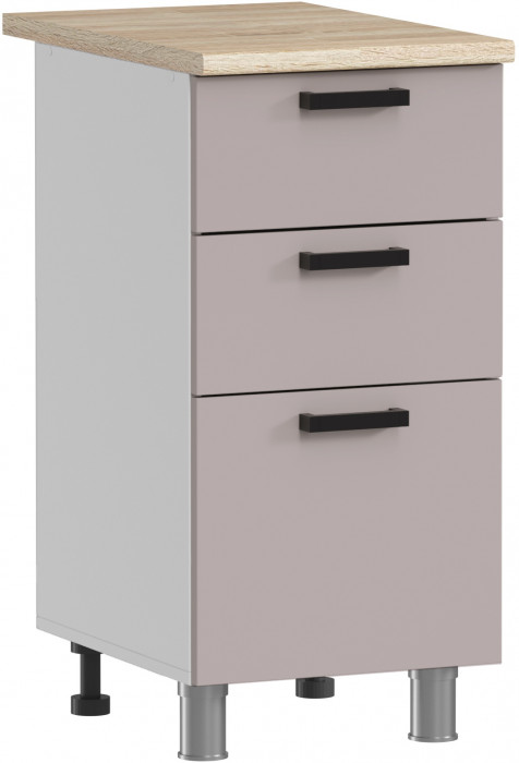 МК Аленушка Н3Я 400 Лаванда Кашемир, скоба черный (без столешницы)