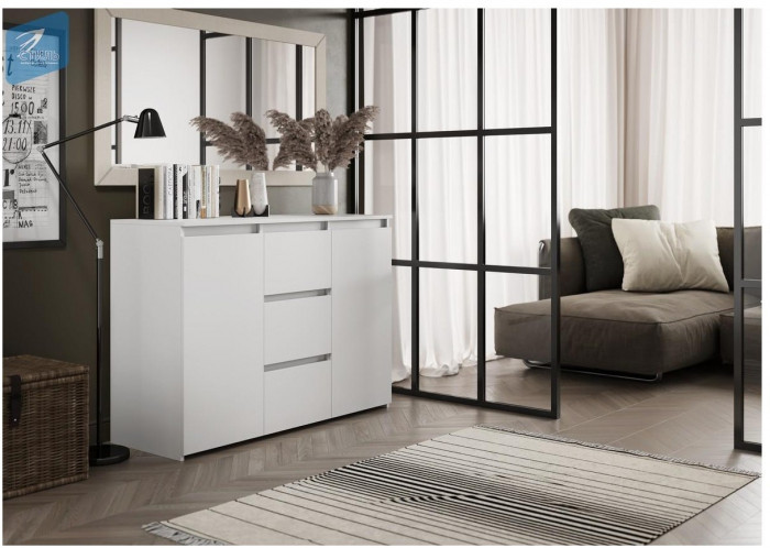 Милано-3 Комод (Ателье темное, Дуб сонома светлый)