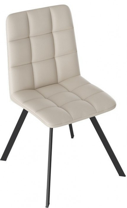 Бруно Стул (паук Т2) (Черный муар матовый/Кожзам Серый)