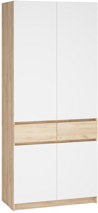 Шкаф распашной Стоуби ШК-1000 дуб крафт /глянец белый