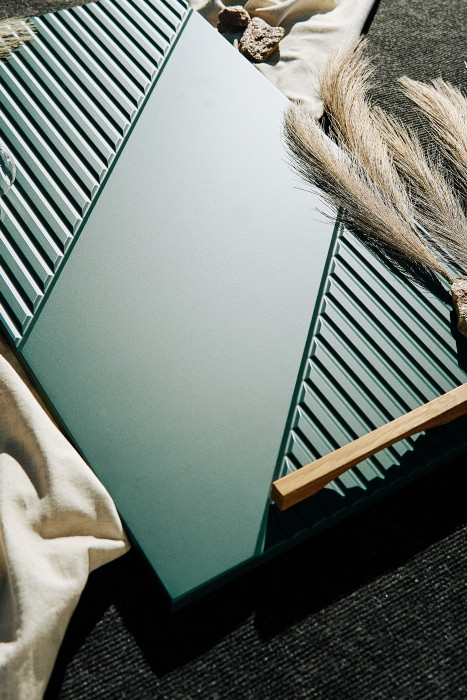 Кухня Ирис 2,0м (490), Дуб Крафт/Браш Мени Грин (Дуб вотан)