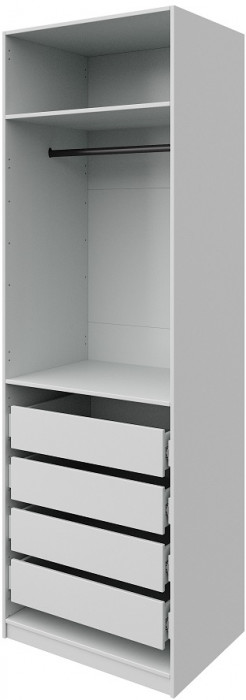 Гардеробная Квадро комплект (500) 4, Белый