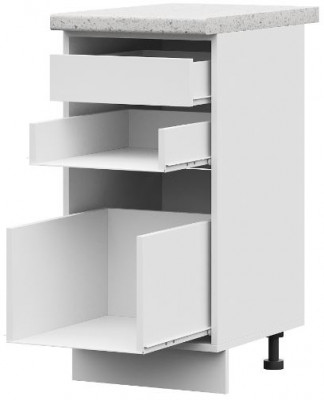 ШН2ВЯ 400 корпус шкаф нижн. с 2 ящ (400х844х478) б/ст белый