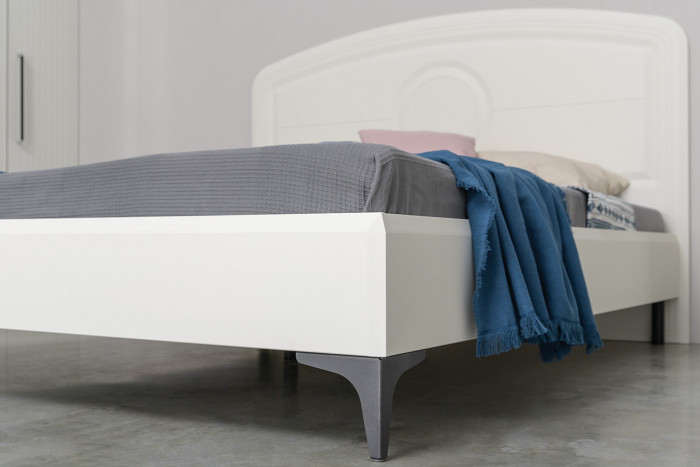 Валенсия Спальня № 31, цвет ЛДСП белый шагрень/МДФ белый шагрень, ортопед есть, сп. м. 1600х2000 мм., б/м