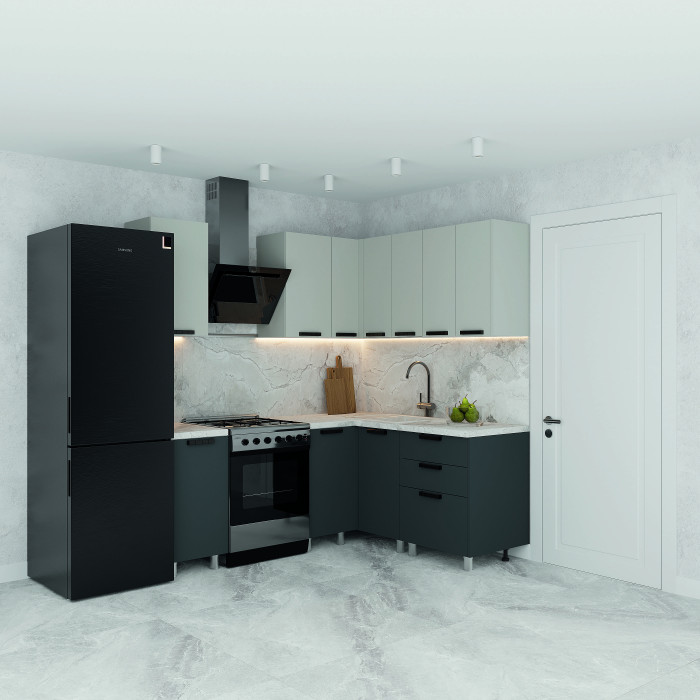 МК Аленушка Н 400 Лаванда Сталь, скоба черный (без столешницы)