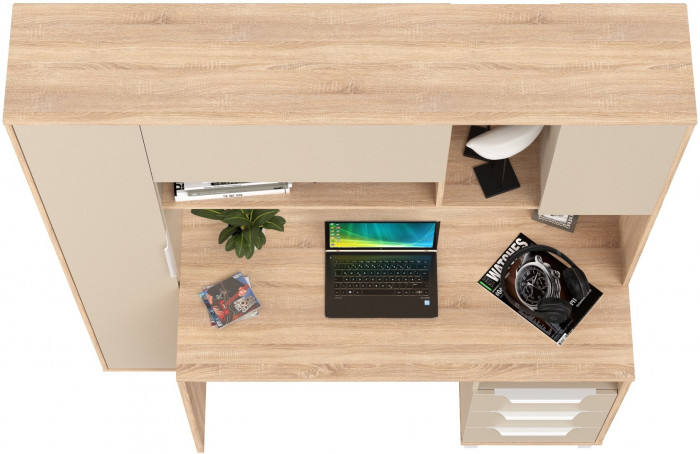 компьютерный стол Комфорт 12.95N, дуб сонома/сатин