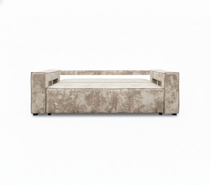 Диван-кровать Лофт Люкс Плюш с подсветкой, еврокнижка, пружинный блок, 140х195, бежевый