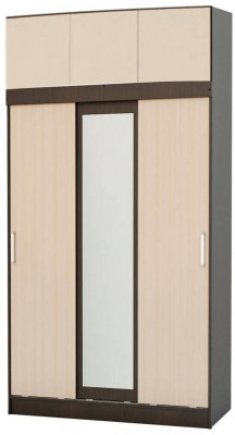 Бася Шкаф-купе с антресолью (Белый)