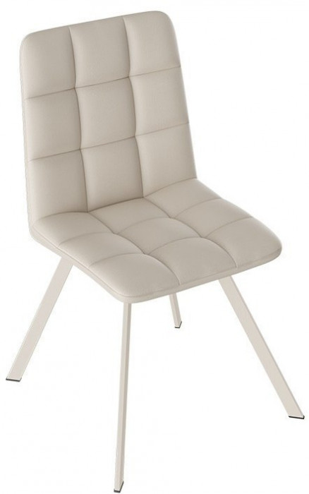 Бруно Стул (паук Т2) (Черный муар матовый/Кожзам Белый)