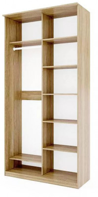 Шкаф купе Модерн 1190х600 2-х дверный 2-х секционный фотопечать №1 ясень