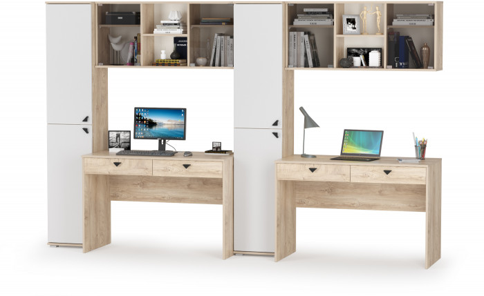 Бостон № 20, дуб эндгрейн элегантный/фасады МДФ милк рикамо софт