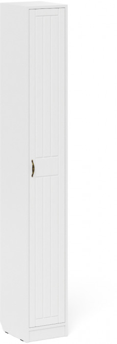 Прихожая П-6 Компоновка № 21, цвет белая шагрень/фасады МДФ белое дерево фрезеровка прованс, ШхГхВ 90х35х210 см., универсальная сборка