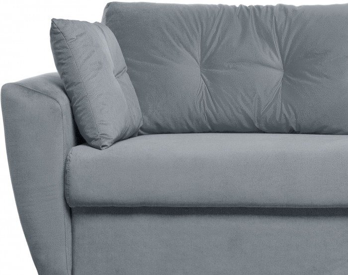 Диван-кровать Амстердам Люкс, 160х195, еврокнижка, независимый пружинный блок, велюр, серый