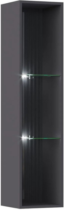 Оливия Шкаф навесной открытый (Графит, Графит Софт)