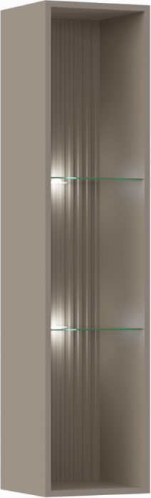 Оливия Шкаф навесной открытый (Графит, Графит Софт)