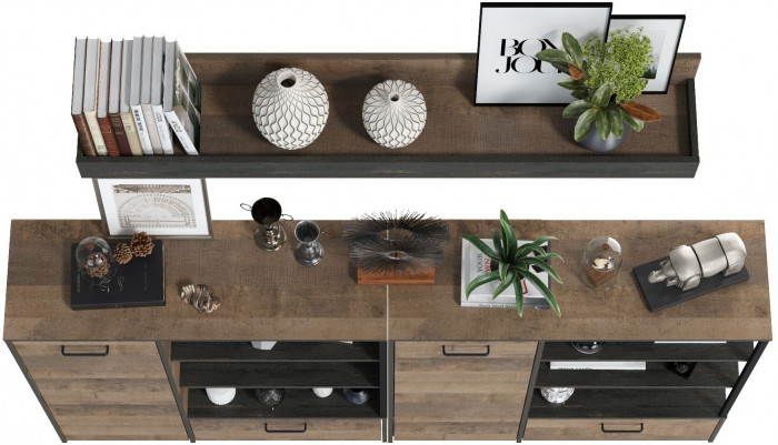 Трувор Гостиная 001, дуб гранж песочный/интра